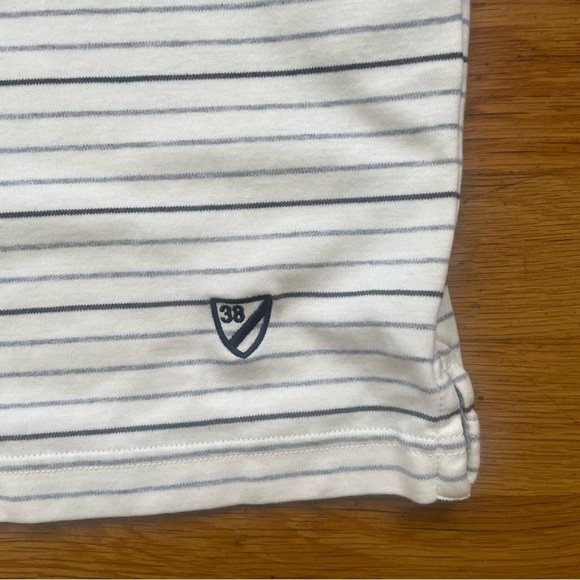 DANIEL CREMIEUX Stripe Long Sleeve Polo Shirt Small - Picture 5 of 5